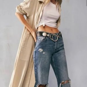 Free People Sweet Melody Lightweight Duster/Trench Coat - XS